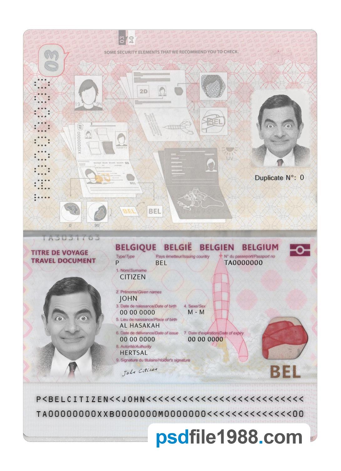 Belgium Passport 2022-Present